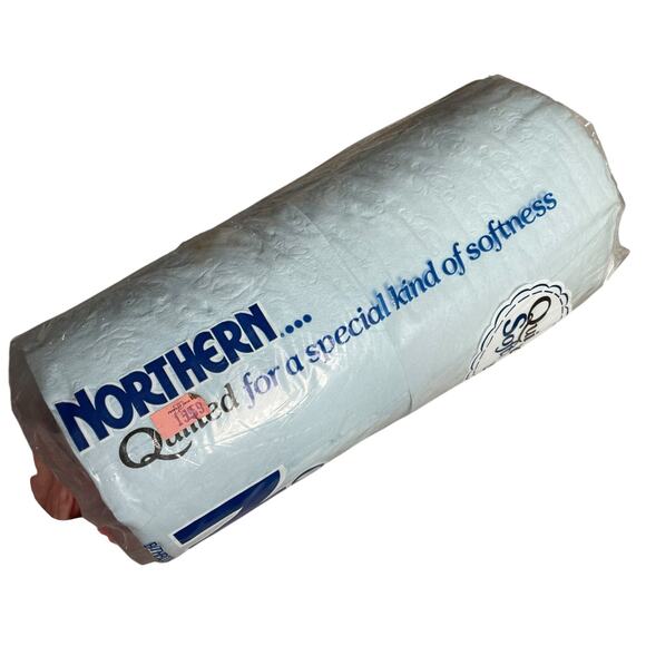 Vintage Quilted Northern Blue Toilet Paper Bathroom Tissue 4 Roll 1980s NOS READ - Picture 5 of 12